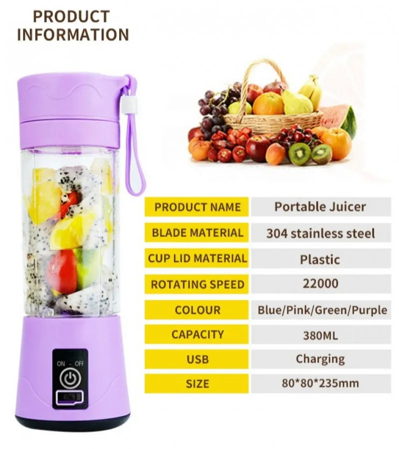 Legacy Deals Mini Electric Juicer Blender Machine 380ml
