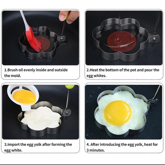 4Pcs Set Stainless Steel Omelette Fried Egg